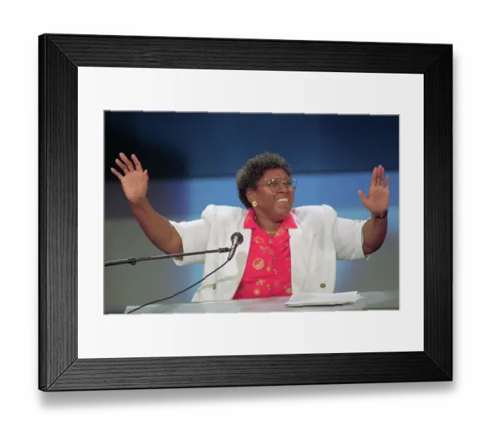 Framed Print : Barbara Jordan Addressing Convention Framed Print : Barbara Jordan Addressing Convention