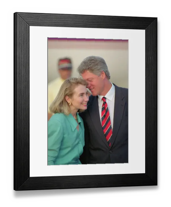 Framed Print : Bill and Hillary Clinton Getting Close Framed Print : Bill and Hillary Clinton Getting Close