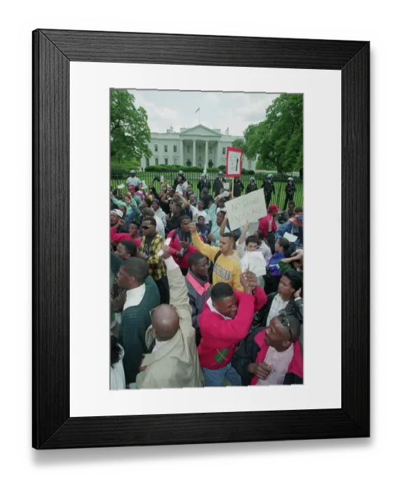 Framed Print : Marchers near White House Framed Print : Marchers near White House