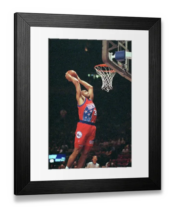 Framed Print : Charles Barkley Dunking Basketball Framed Print : Charles Barkley Dunking Basketball
