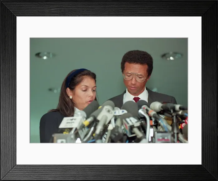 Framed Print : Arthur Ashe and Wife Framed Print : Arthur Ashe and Wife
