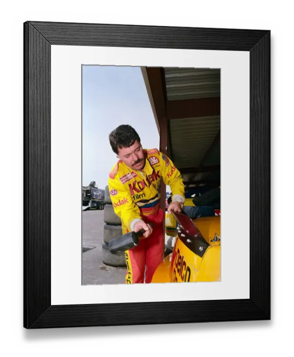 Framed Print : Ernie Irvan Practicing For Race Framed Print : Ernie Irvan Practicing For Race
