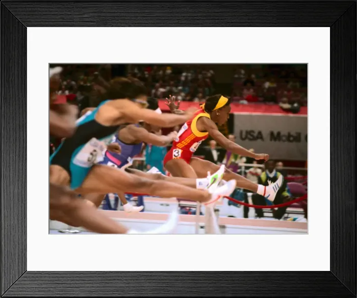 Framed Print : Jackie Joyner-Kersee Jumping Hurdle Framed Print : Jackie Joyner-Kersee Jumping Hurdle