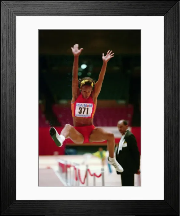 Framed Print : Jackie Joyner-Kersee Leaping