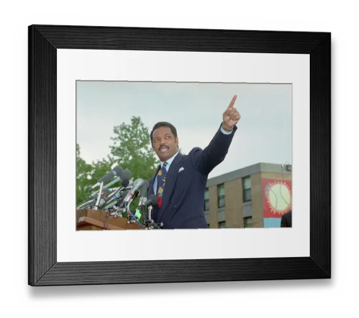 Framed Print : Jesse Jackson Giving a Speech Framed Print : Jesse Jackson Giving a Speech