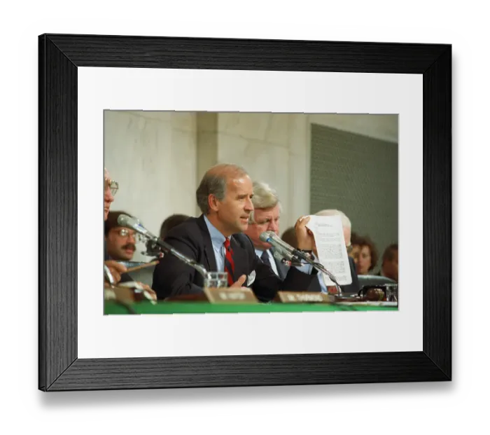 Framed Print : Joseph Biden Holding FBI Report Framed Print : Joseph Biden Holding FBI Report