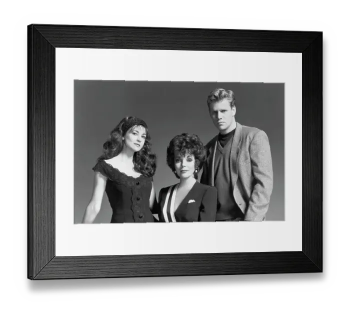 Framed Print : Joan Collins with Emma Samms and Al Corley Framed Print : Joan Collins with Emma Samms and Al Corley