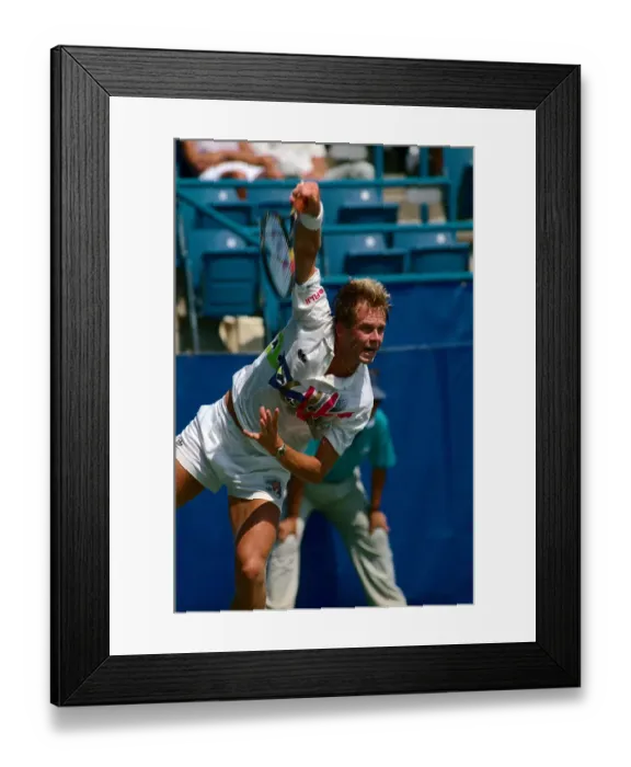 Framed Print : Stefan Edberg Starting off Tennis Match Framed Print : Stefan Edberg Starting off Tennis Match