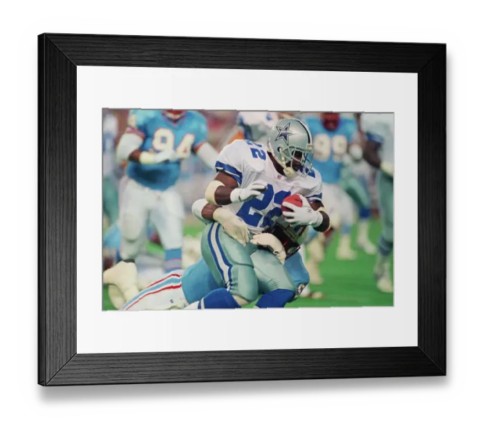 Framed Print : Dallas Cowboy Emmitt Smith Being Tackled Framed Print : Dallas Cowboy Emmitt Smith Being Tackled