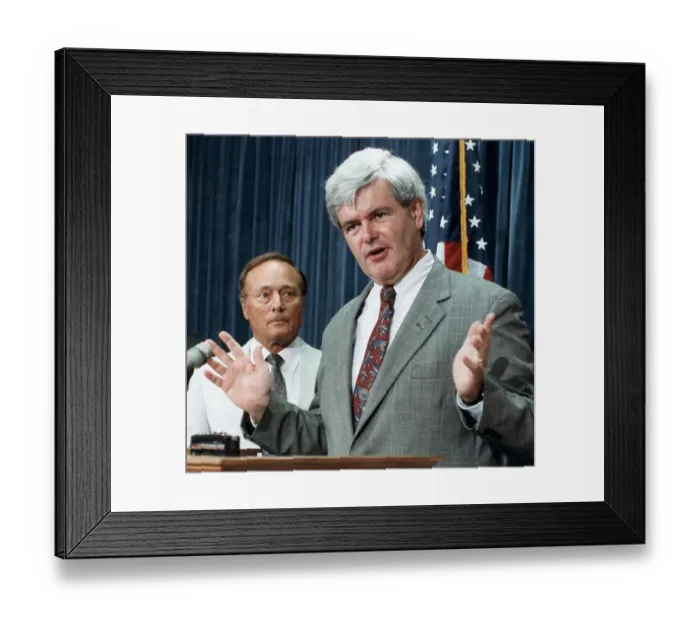 Framed Print : Newt Gingrich Talking to Reporters Framed Print : Newt Gingrich Talking to Reporters