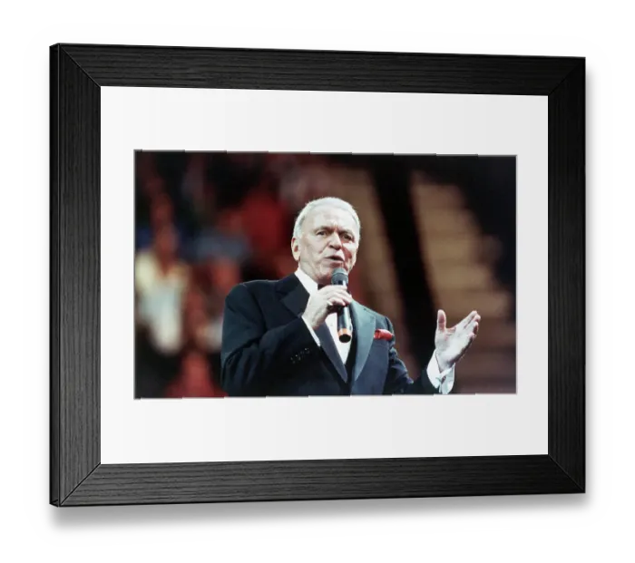 Framed Print : Frank Sinatra Singing On 75Th Birthday