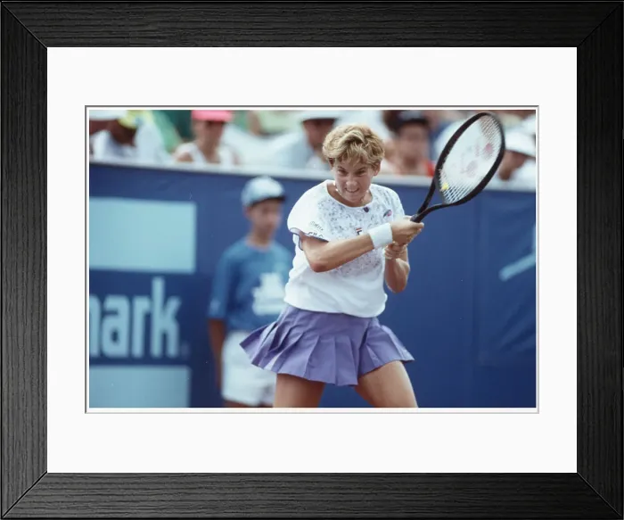 Framed Print : Monica Seles Playing in Tennis Tournament Framed Print : Monica Seles Playing in Tennis Tournament