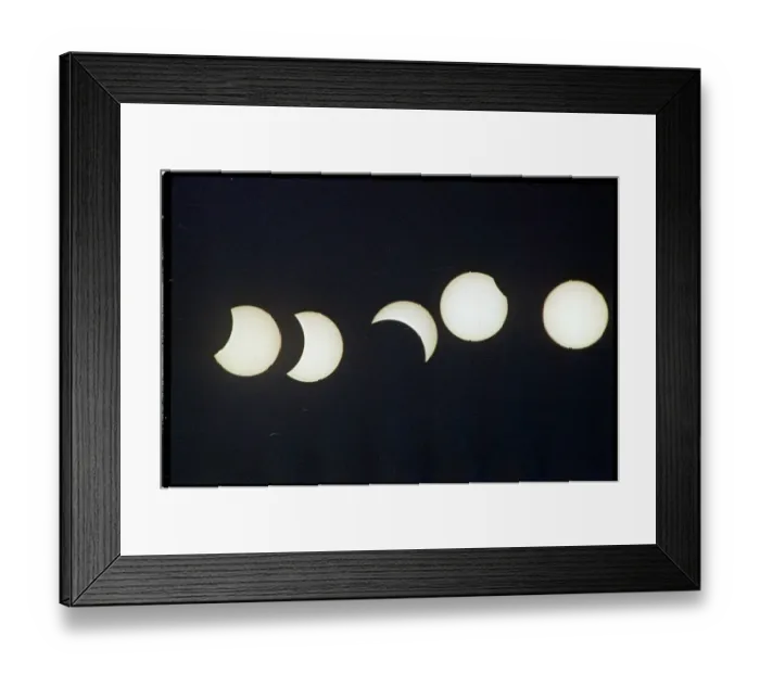 Framed Print : Sequence Of Solar Eclipse Up To 60% Framed Print : Sequence Of Solar Eclipse Up To 60%