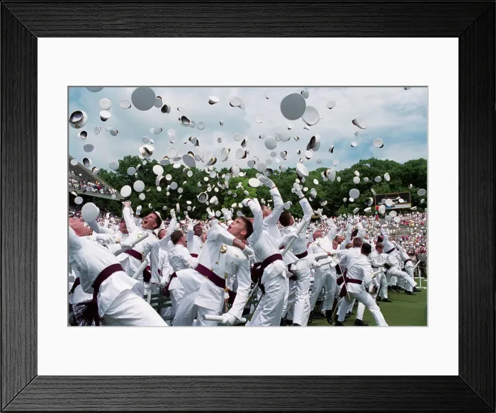 Framed Print : West Point Graduates Tossing Their Hats Framed Print : West Point Graduates Tossing Their Hats