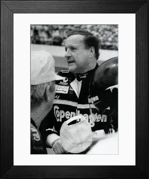 Framed Print : A.J. Foyt Talking at Racetrack Framed Print : A.J. Foyt Talking at Racetrack