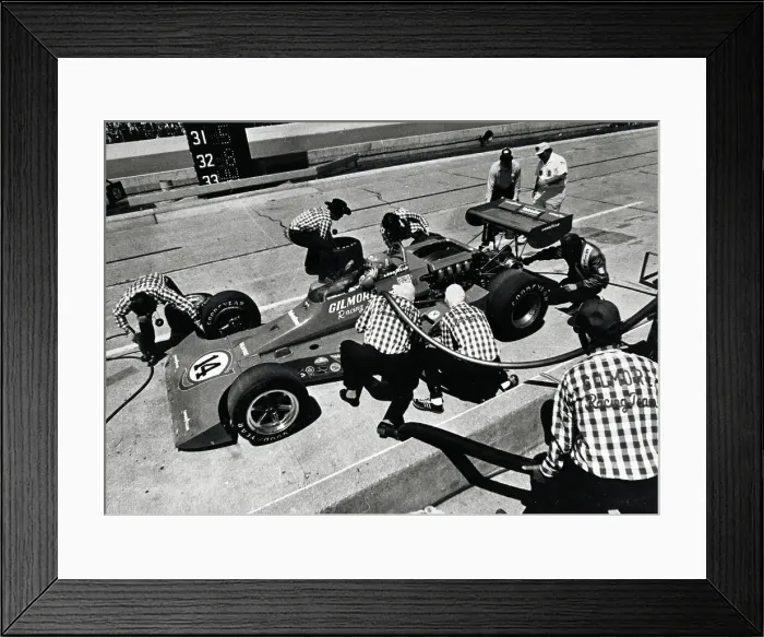 Framed Print : A.J. Foyt Coming In For Pitstop Framed Print : A.J. Foyt Coming In For Pitstop