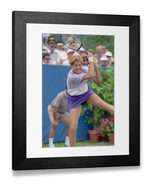 Framed Print : Monica Seles Hitting Return Framed Print : Monica Seles Hitting Return