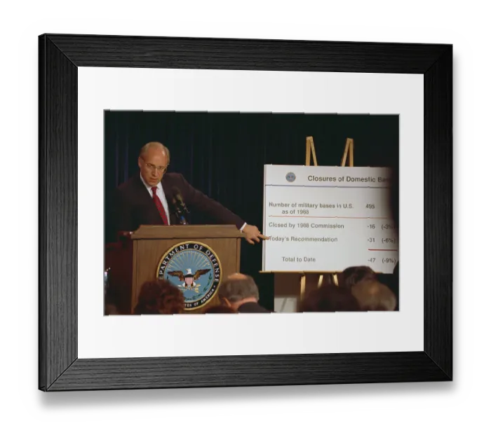 Framed Print : Dick Cheney at News Conference Framed Print : Dick Cheney at News Conference