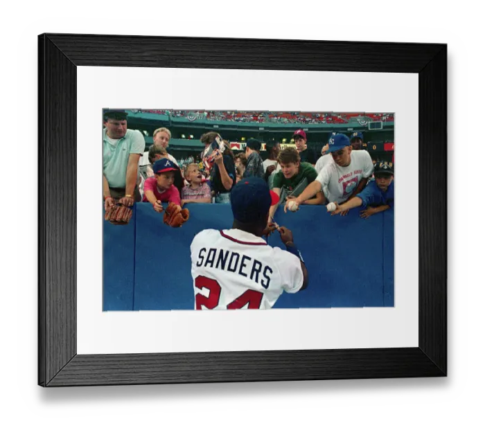 Framed Print : Baseball Player Deion Sanders Signing Photographs Framed Print : Baseball Player Deion Sanders Signing Photographs
