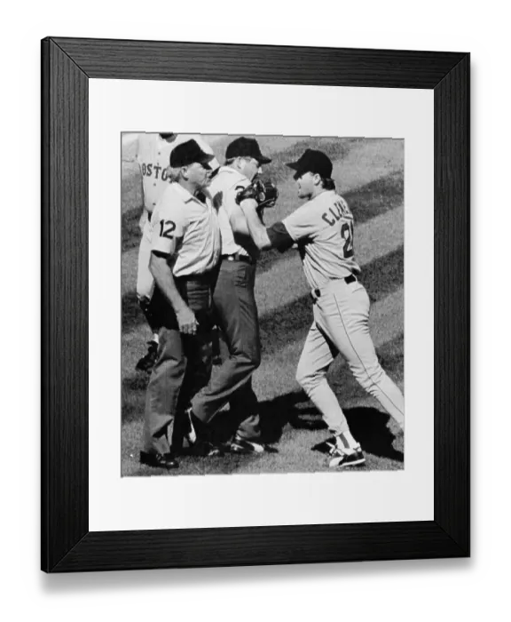 Framed Print : Roger Clemens in Dispute with Umpire Framed Print : Roger Clemens in Dispute with Umpire