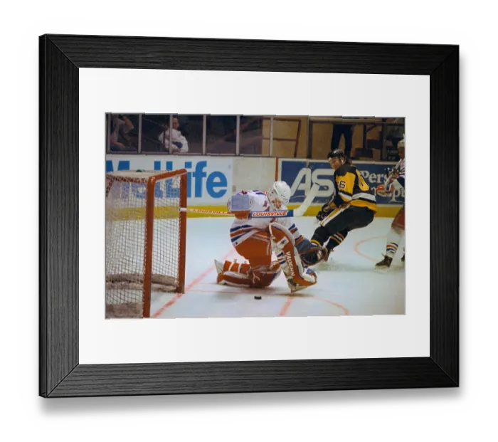 Framed Print : Mike Richter Scrambling in Vain for Puck Framed Print : Mike Richter Scrambling in Vain for Puck