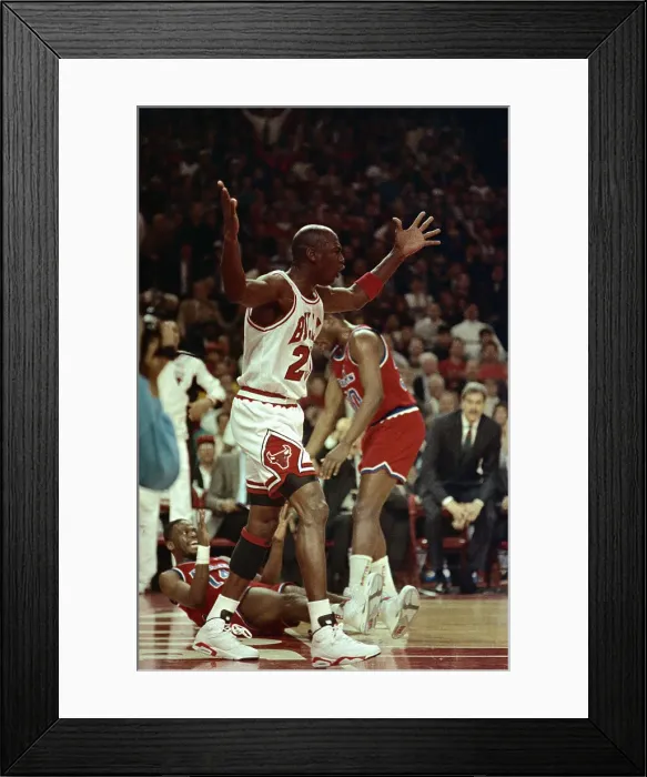 Framed Print : An Exasperated Michael Jordan Framed Print : An Exasperated Michael Jordan