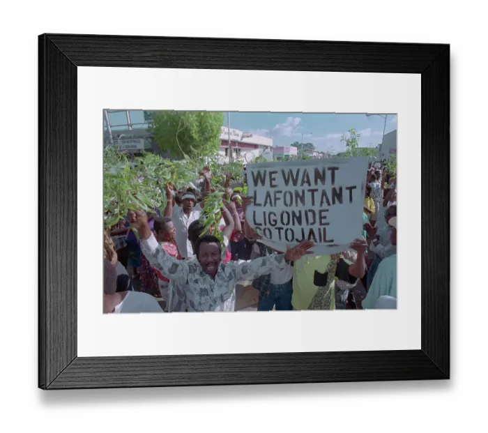 Framed Print : Angry Protesters Holding Signs