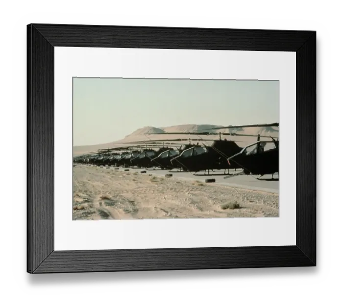 Framed Print : American Helicopters Readied for Saudi Arabia Battle Framed Print : American Helicopters Readied for Saudi Arabia Battle