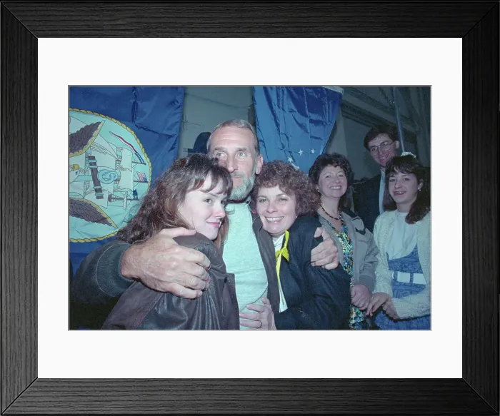 Framed Print : Hostage Reuniting with Family Framed Print : Hostage Reuniting with Family