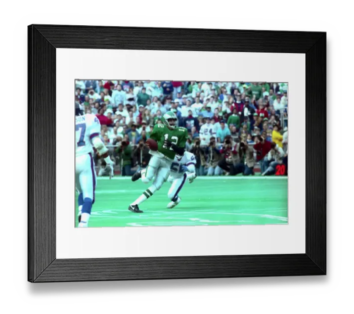 Framed Print : Randall Cunningham Avoiding Tackle Framed Print : Randall Cunningham Avoiding Tackle