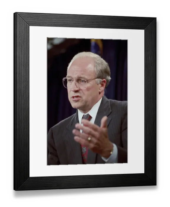 Framed Print : Dick Cheney Answering Questions Regarding Persian Gulf Framed Print : Dick Cheney Answering Questions Regarding Persian Gulf