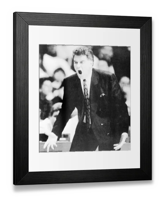 Framed Print : Chuck Daly Yelling Framed Print : Chuck Daly Yelling