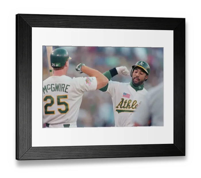 Framed Print : Harold Banes and Mark McGuire Hitting Elbows Framed Print : Harold Banes and Mark McGuire Hitting Elbows