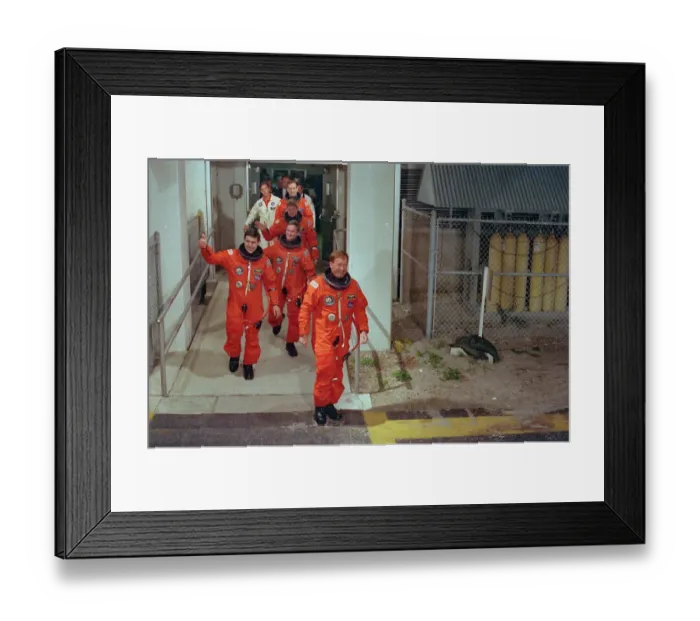 Framed Print : Dick Richards Leading His Crew to Launch Pad