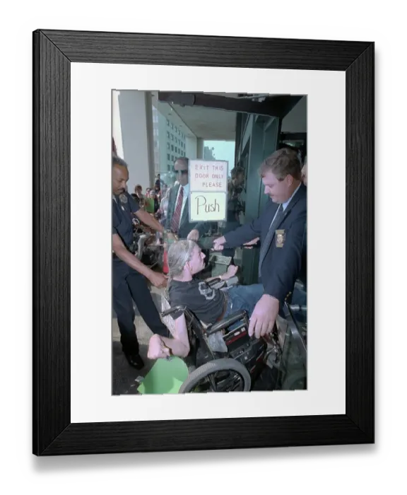 Framed Print : Officials Blocking Wheel Chaired Arthur Campbell Framed Print : Officials Blocking Wheel Chaired Arthur Campbell