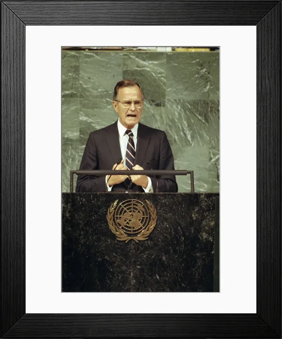Framed Print : George Bush Addressing General Assembly Framed Print : George Bush Addressing General Assembly