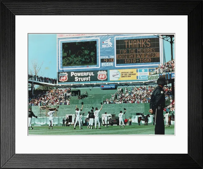 Framed Print : White Sox Players Walking Around Comiskey Park