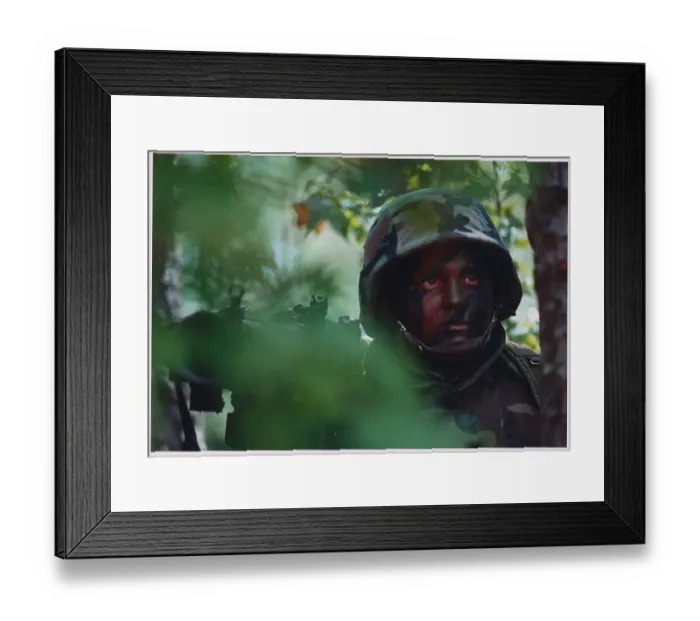 Framed Print : Marine Observing Assault Team During Training Framed Print : Marine Observing Assault Team During Training