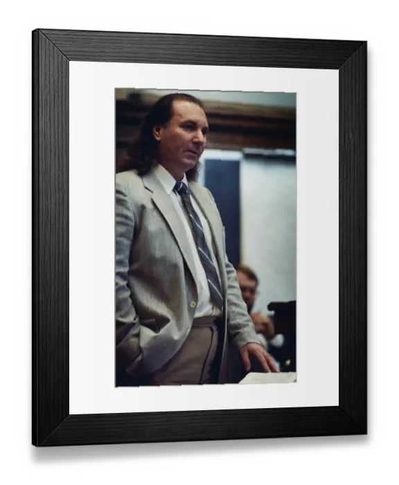 Framed Print : Jeffrey Don Lundgren Taking Oath with Hand on Bible Framed Print : Jeffrey Don Lundgren Taking Oath with Hand on Bible