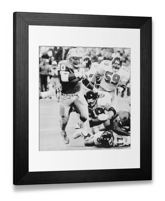 Framed Print : Detroit Lions Barry Sanders Carrying Football During Game Framed Print : Detroit Lions Barry Sanders Carrying Football During Game