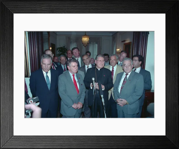 Framed Print : Peter Kalikow Meeting with Cardinal O'Connor Framed Print : Peter Kalikow Meeting with Cardinal O'Connor