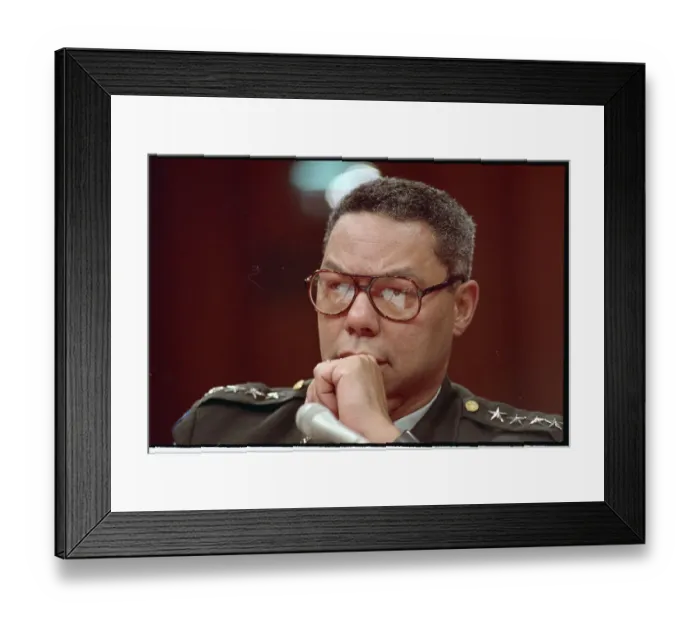 Framed Print : Portrait of Colin Powell Framed Print : Portrait of Colin Powell