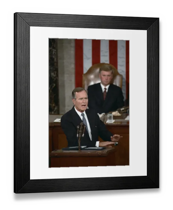 Framed Print : George Bush Addressing Congress Framed Print : George Bush Addressing Congress