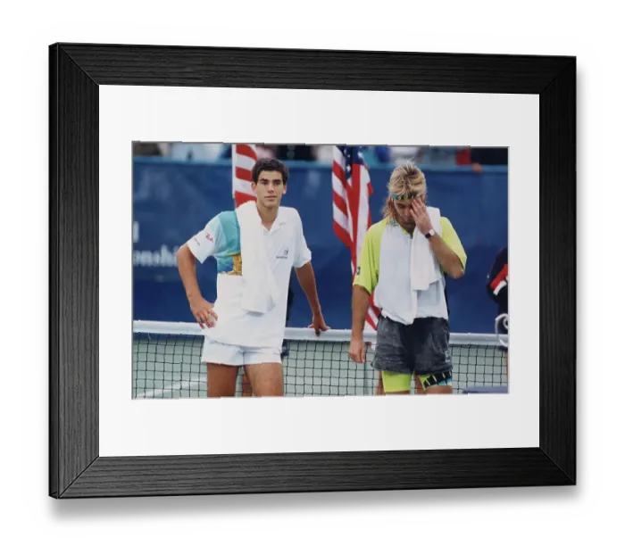 Framed Print : Pete Sampras and Andre Agassi Framed Print : Pete Sampras and Andre Agassi