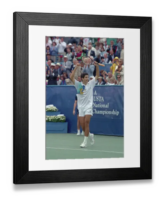 Framed Print : Pete Sampras Celebrating His Win Framed Print : Pete Sampras Celebrating His Win