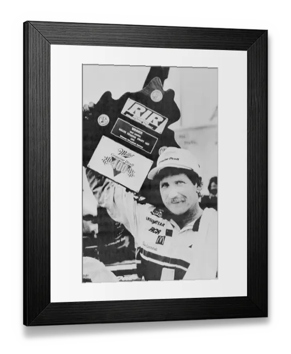 Framed Print : Dale Earnhardt Holding Plaque Framed Print : Dale Earnhardt Holding Plaque