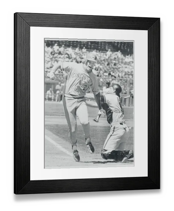 Framed Print : Terry Kennedy Tagging Paul O'Neill Framed Print : Terry Kennedy Tagging Paul O'Neill