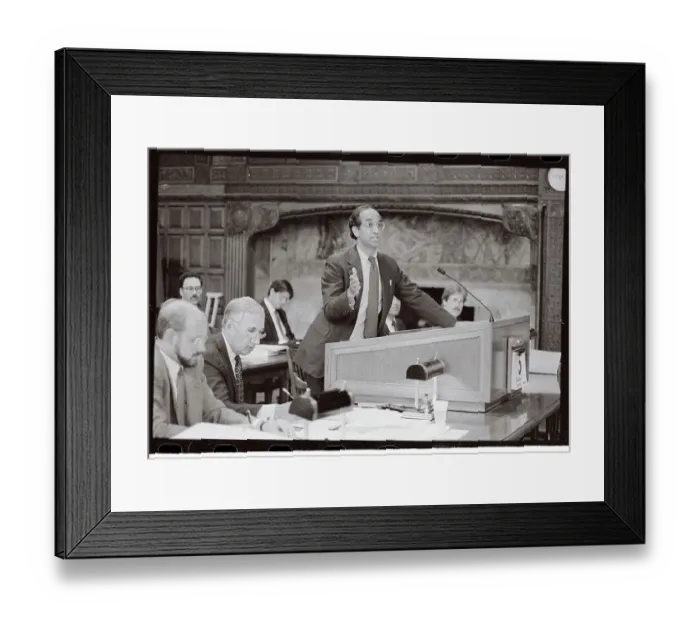 Framed Print : Mike Cherkansky Presenting Case in Court Framed Print : Mike Cherkansky Presenting Case in Court