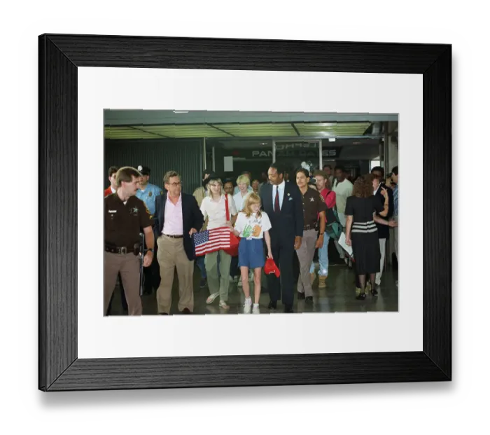 Framed Print : Freed Hostages Along with Activist Jesse Jackson Arriving at Airport Framed Print : Freed Hostages Along with Activist Jesse Jackson Arriving at Airport