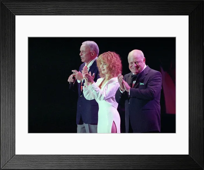Framed Print : Entertainer Frank Sinatra and Friends on Stage Framed Print : Entertainer Frank Sinatra and Friends on Stage